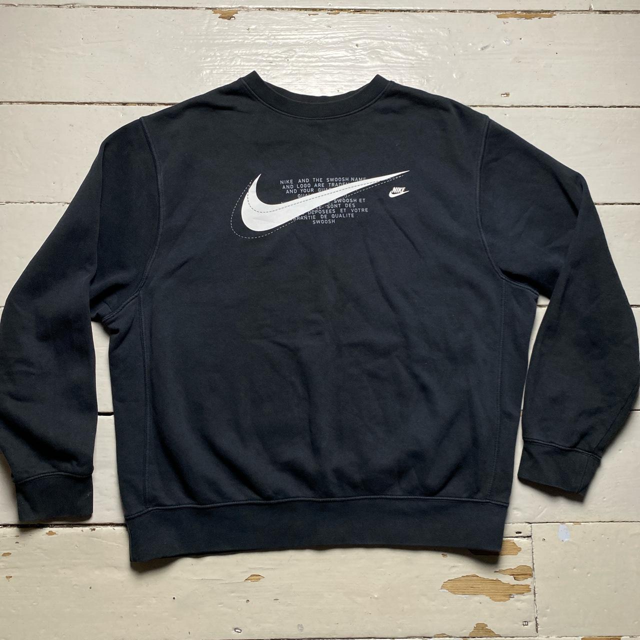 Nike Big Swoosh Black and White Jumper