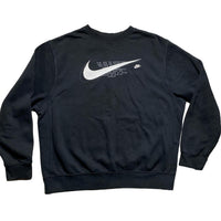 Nike Big Swoosh Black and White Jumper (L)