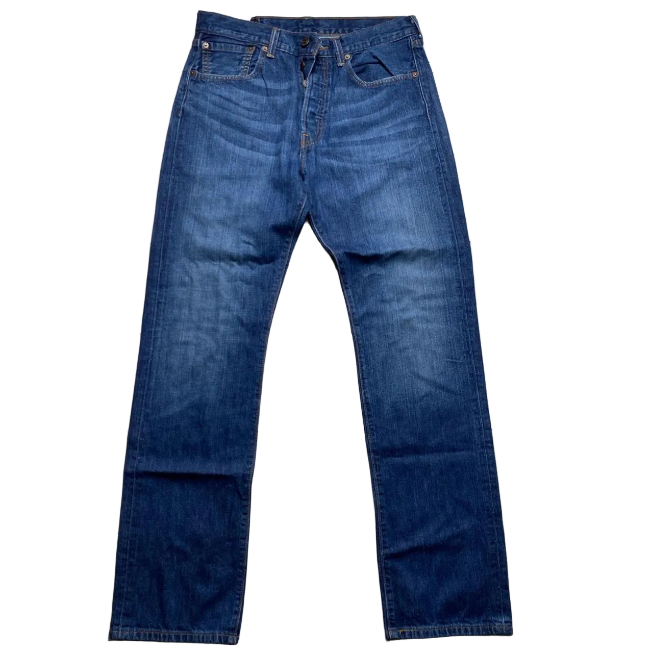 Levis 501 Navy Baggy Jeans (32W)