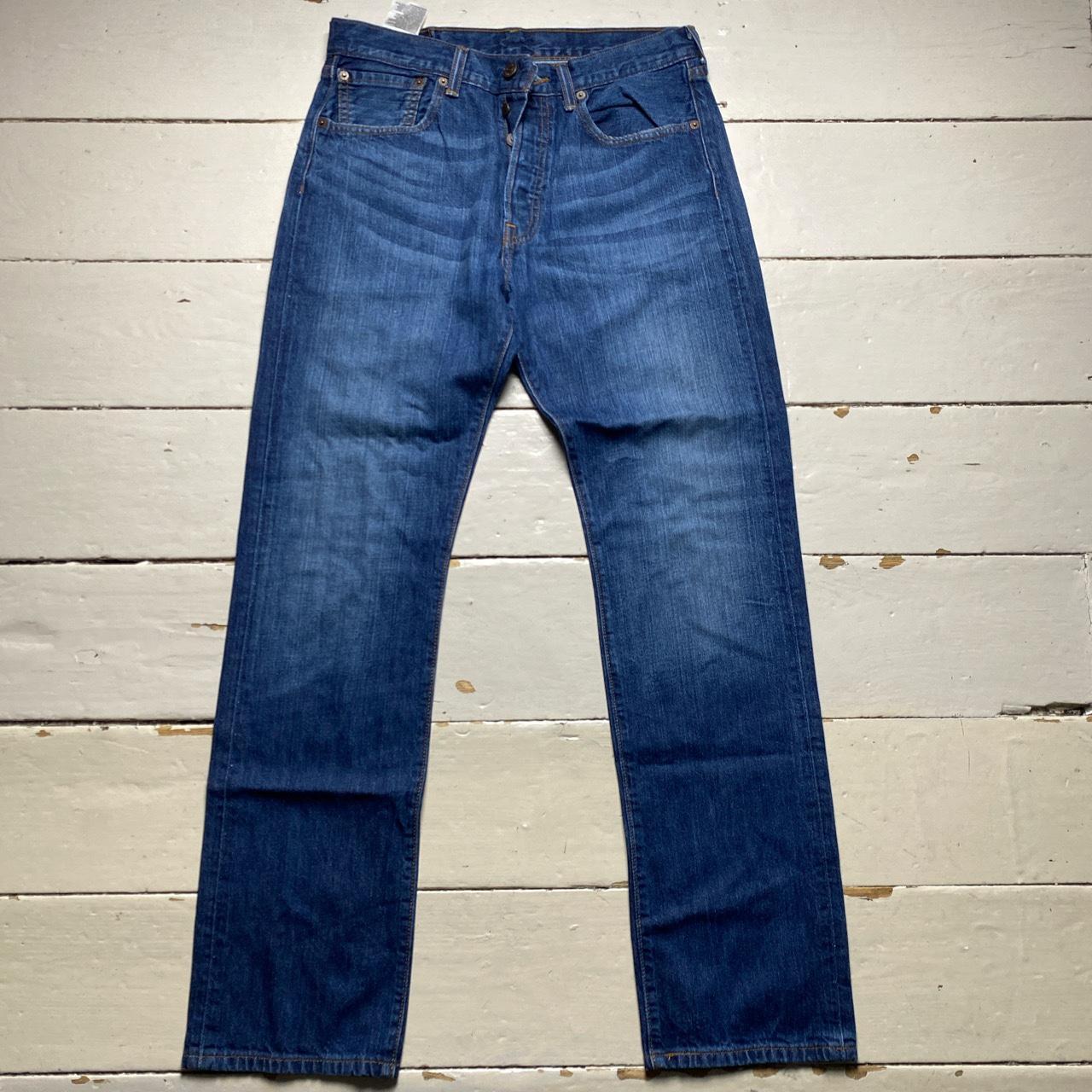 Levis 501 Navy Baggy Jeans