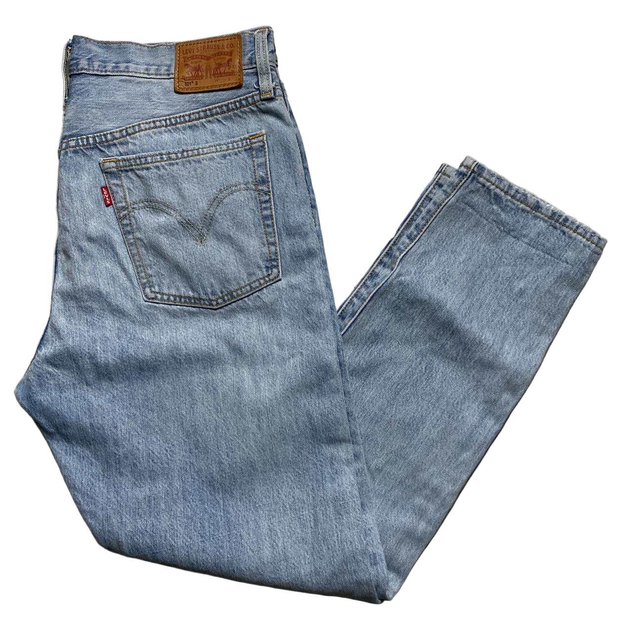 Levis 501 S Light Blue Distresed Jeans (31W)