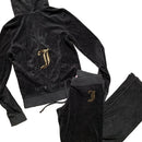 Juicy Couture Grey and Gold Velour Tracksuit (M/S)