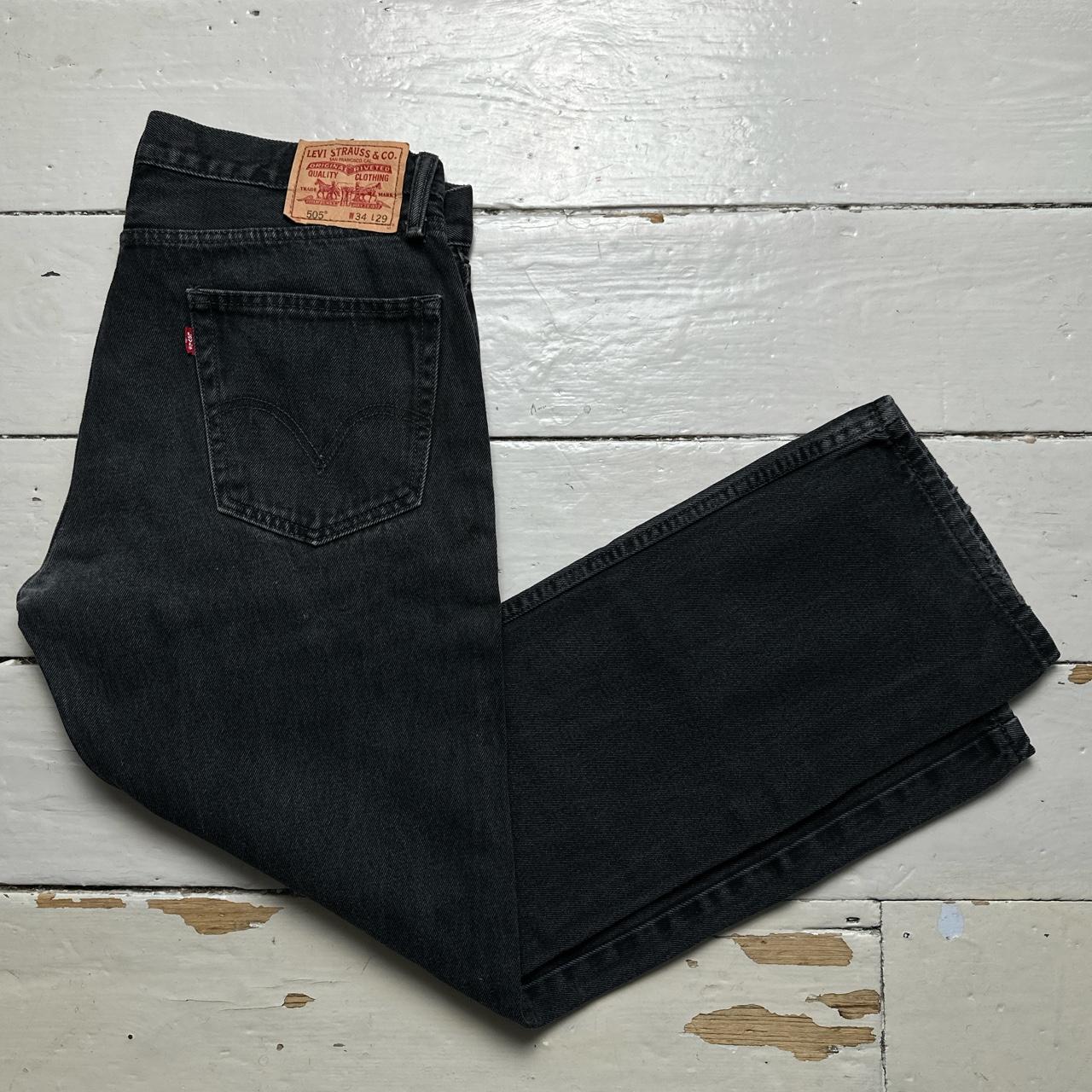 Levis 505 Baggy Dark Grey Black Jeans