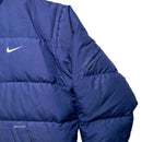 Nike Vintage 90’s Bomber Puffer Coat Navy and White Big Swoosh (XL)