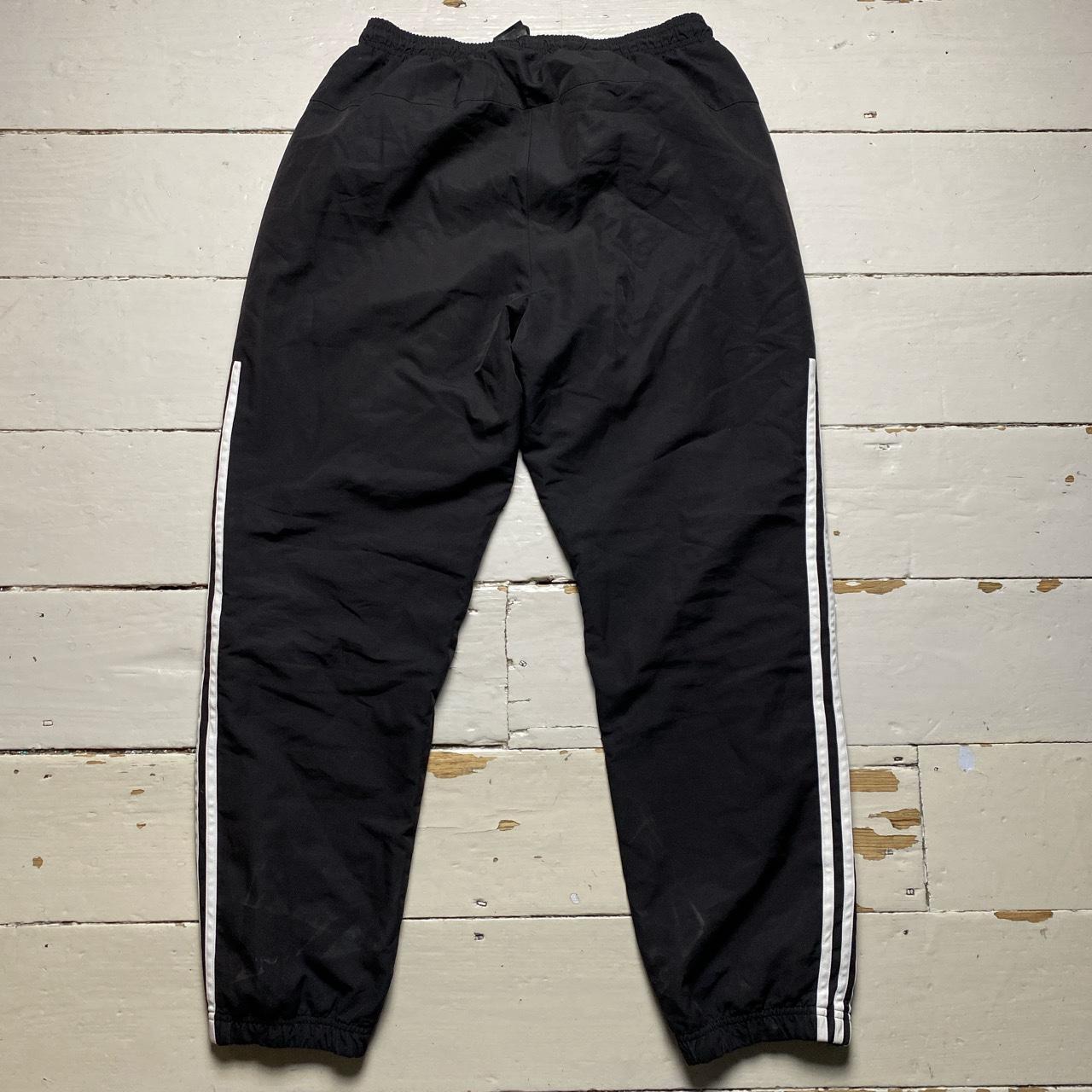 Adidas Black and White Baggy Shell Track Pant Bottoms