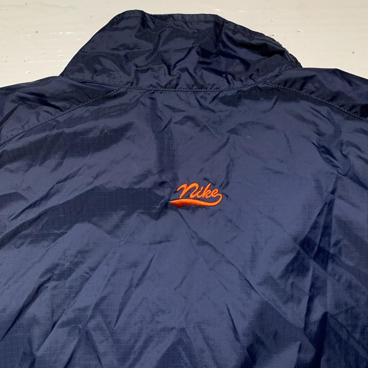 Nike Vintage 90’s Navy and Orange Swoosh Shell Tracksuit Half Zip Skidoo Jacket