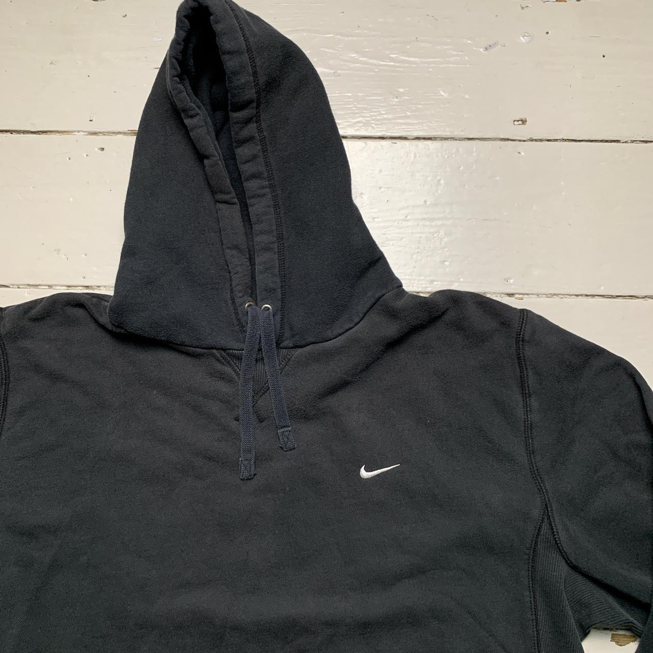 Nike Swoosh Vintage Athletic Department Baggy Black and White Hoodie