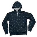 Stussy Multi SS Crown Embroidered Hoodie Navy and Yellow (M)