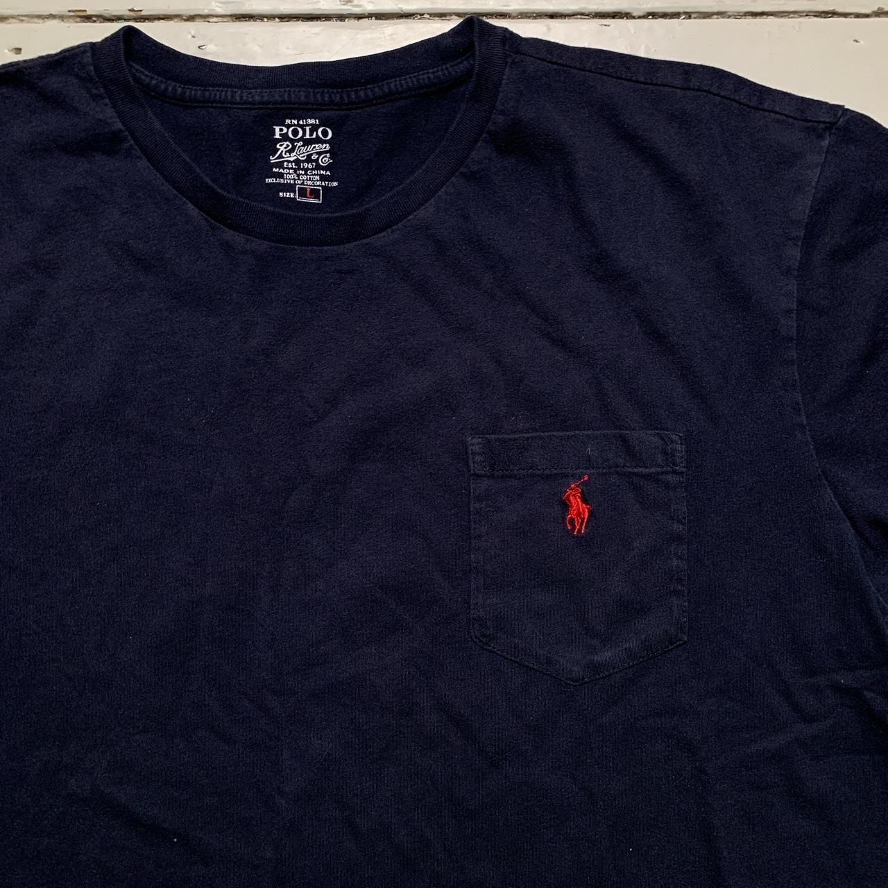 Ralph Lauren Polo Navy and Red T Shirt