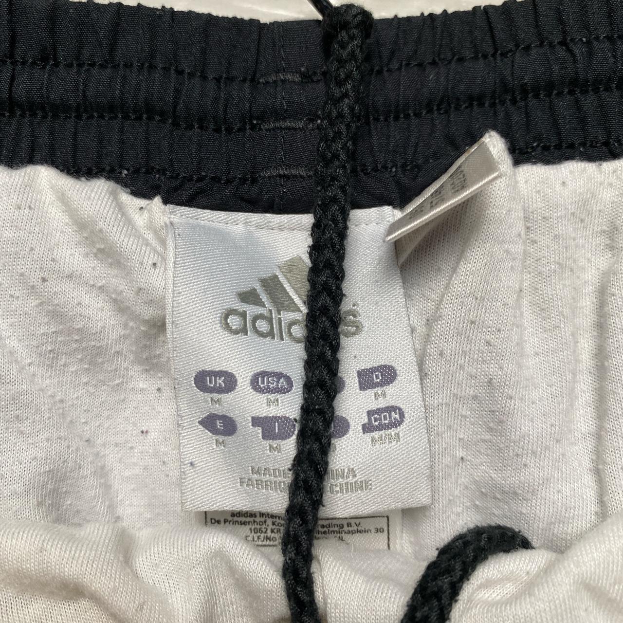 Adidas Black and White Baggy Shell Track Pant Shorts