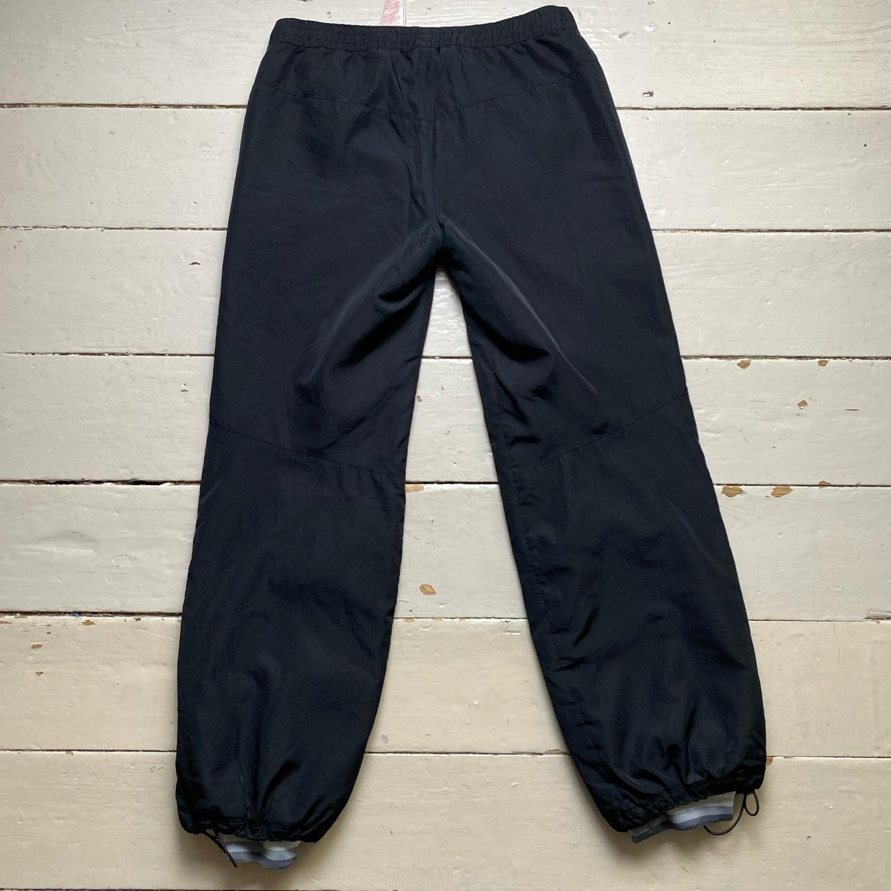 Nike Vintage Swoosh Black and Grey Shell Trackpant Ski Bottoms