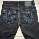 True Religion Black Blue and Grey Big Stitch Ricky Jeans (32W)