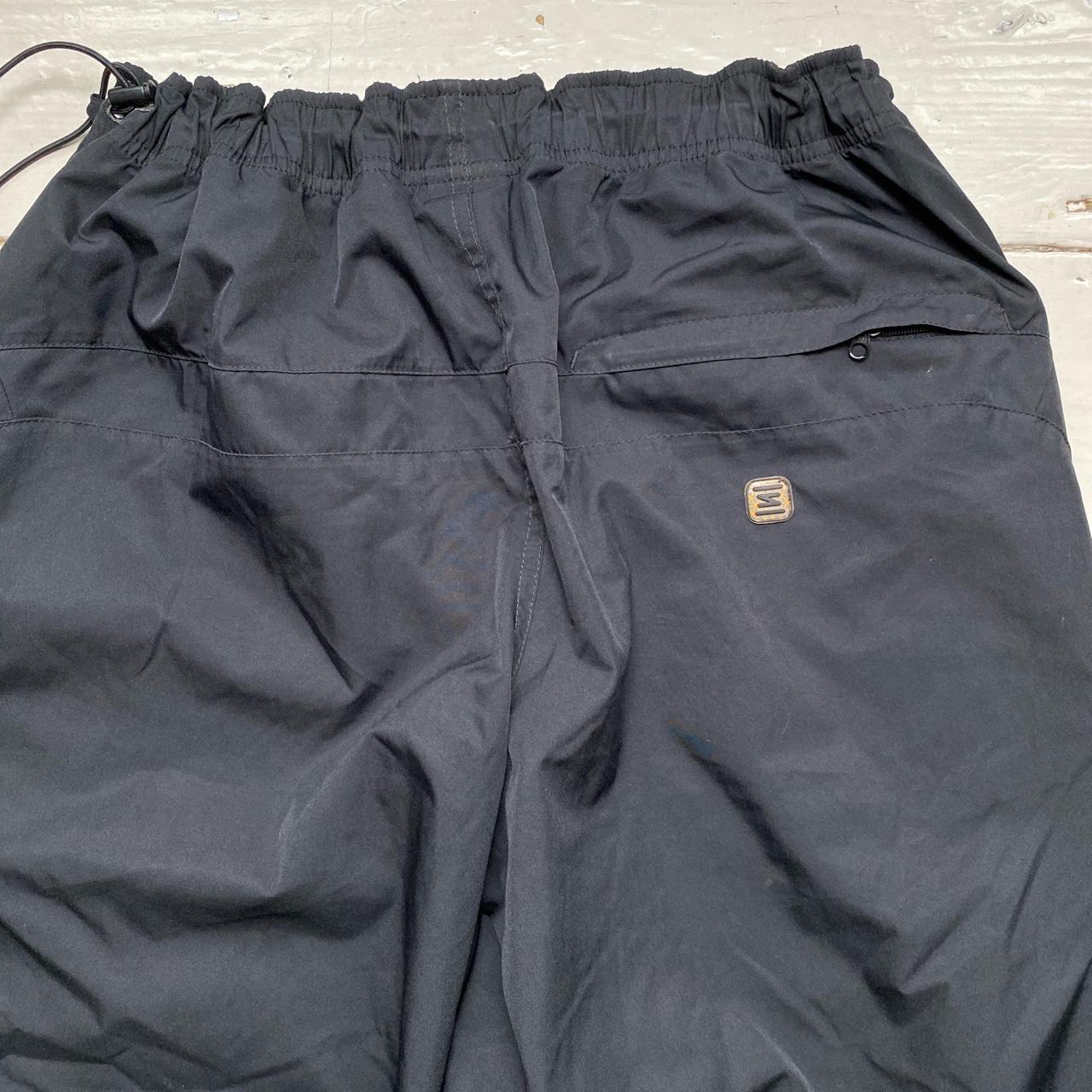 Nike Shox Black and Orange Vintage Shell Baggy Track Pant Bottoms