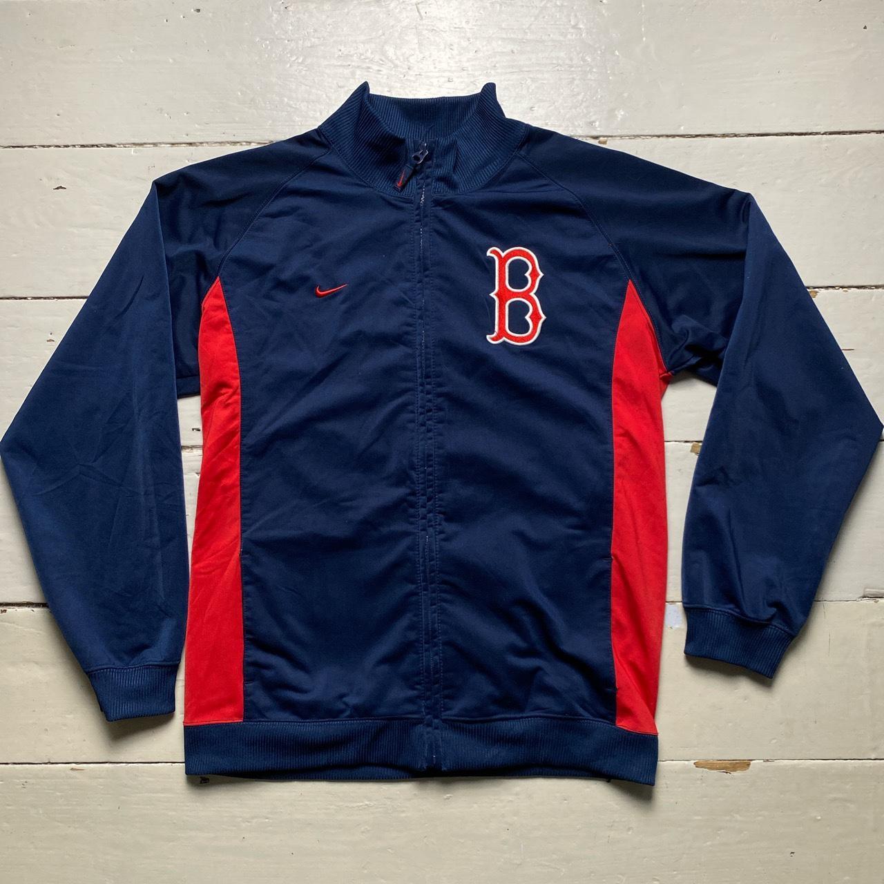 Nike Boston Red Sox Navy and Red Vintage 90’s Baseball Jacket