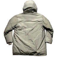 Woolrich John Rich and Bros Light Khaki Green Parka Fur Trim Coat (L)