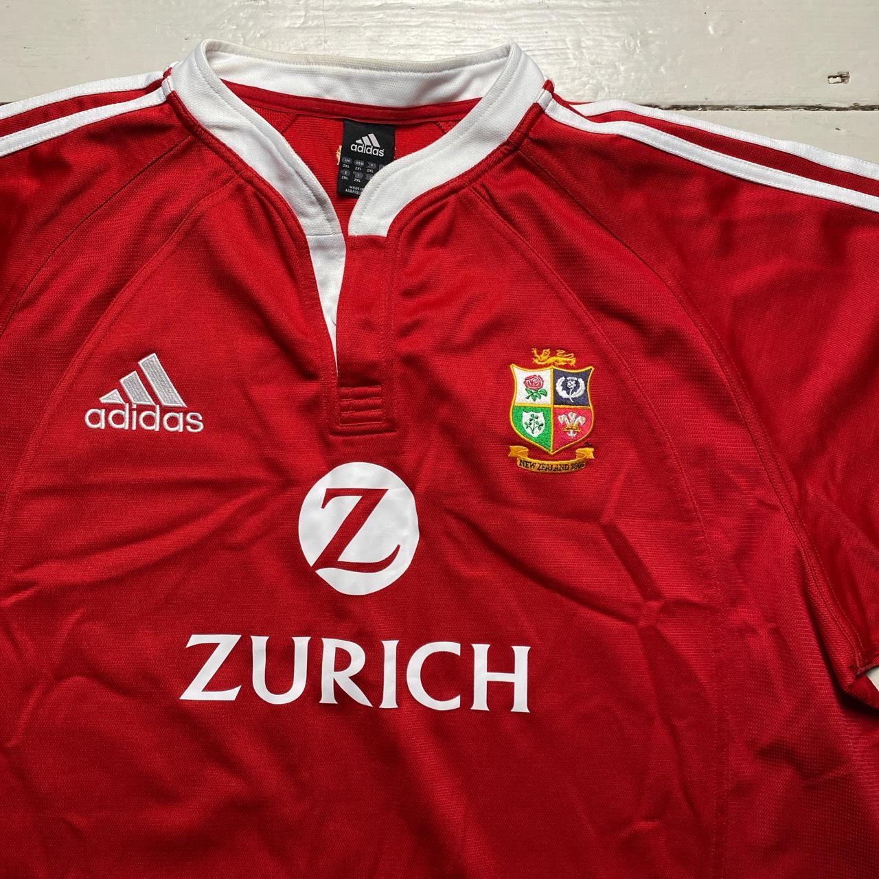 Adidas Rugby The Lions New Zealand 2005 Red Jersey