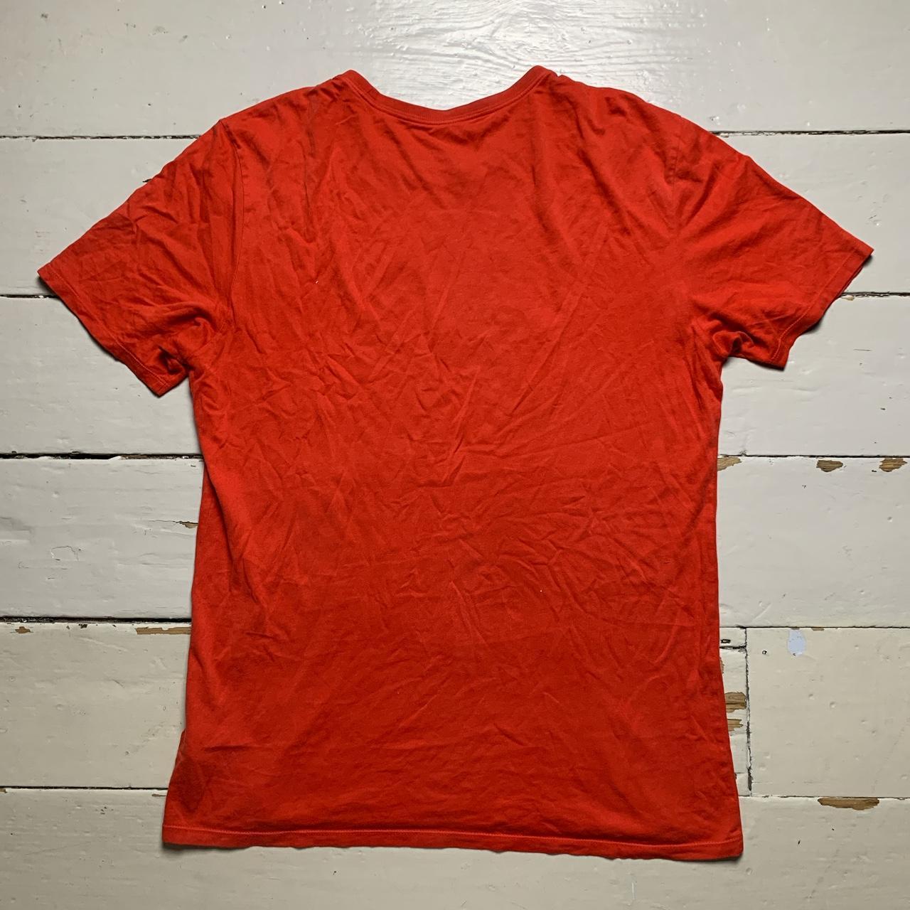 Nike Vintage Swoosh Red and White T Shirt
