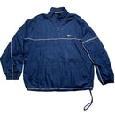 Nike Vintage y2k Swoosh Navy and Yellow Swoosh Shell Tracksuit Jacket (XL)
