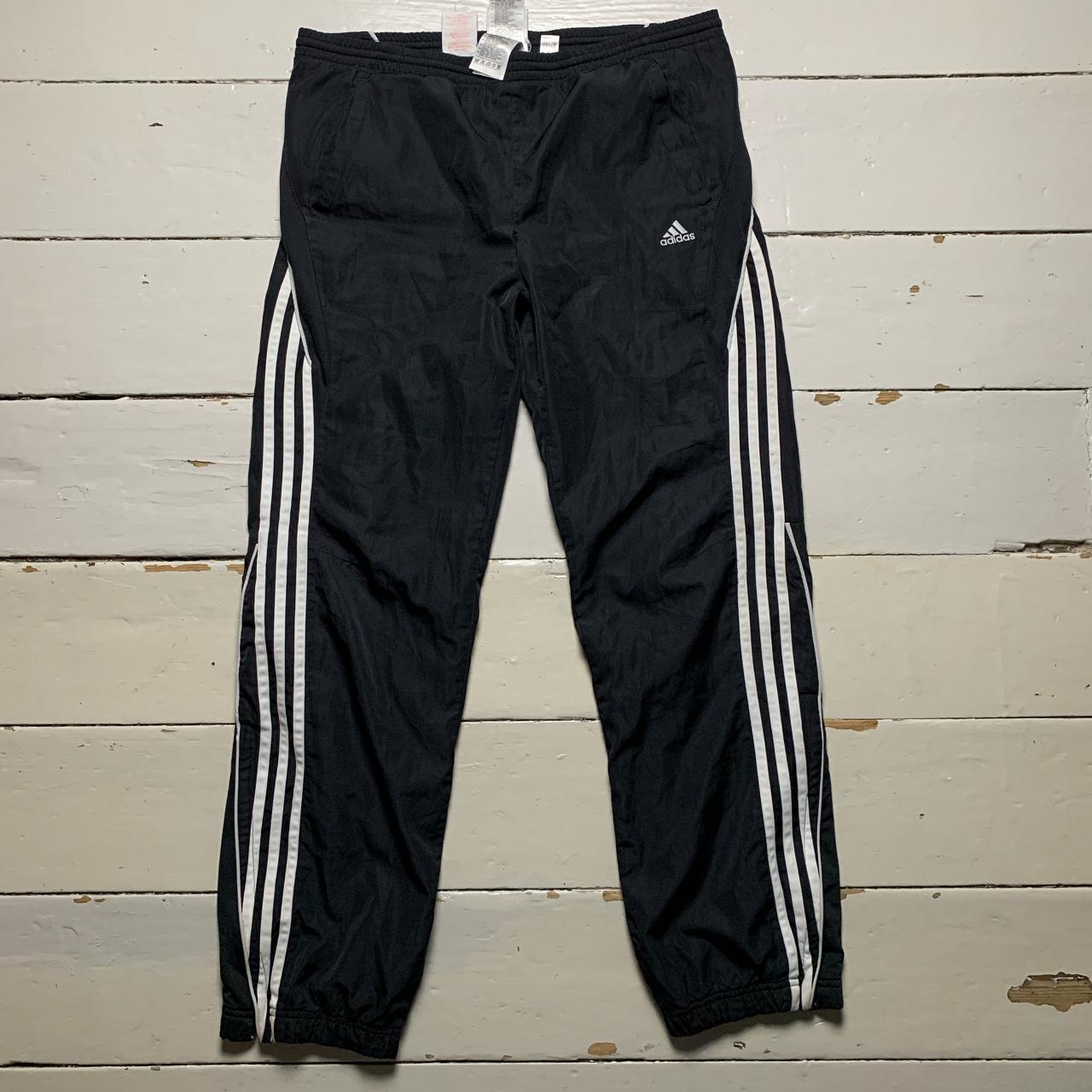 Adidas Climalite Vintage Baggy Black and White Shell Track Pant Bottom ...