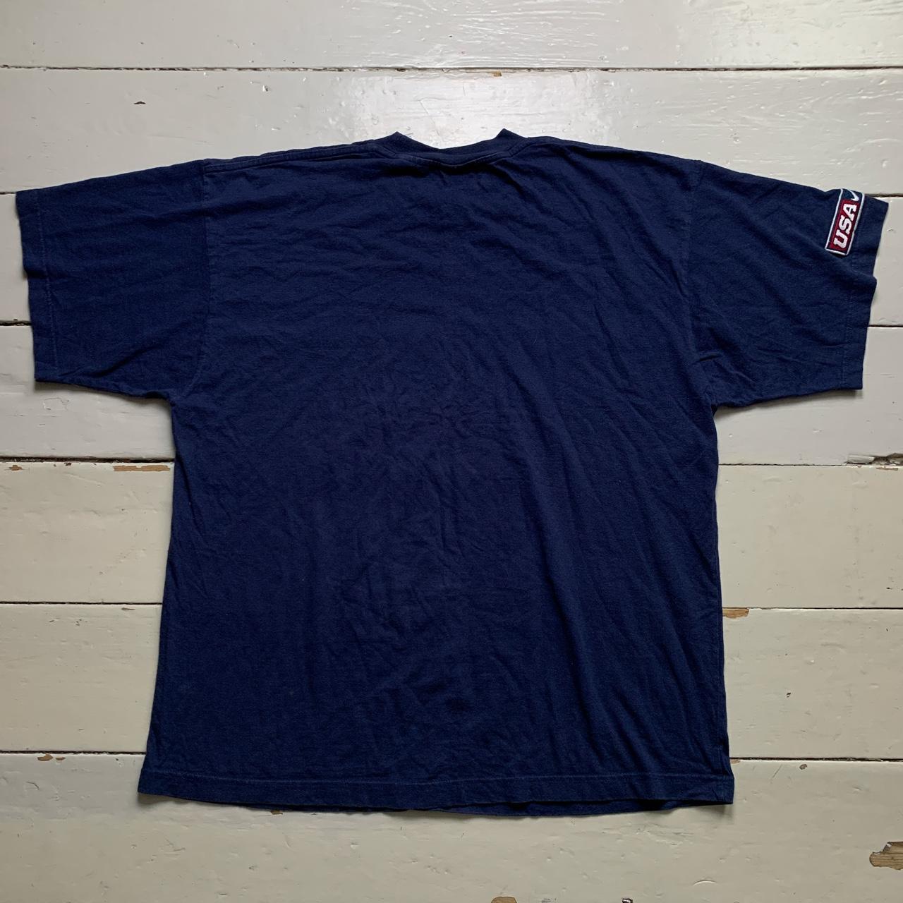 Nike Vintage 90s Navy and Red USA T Shirt