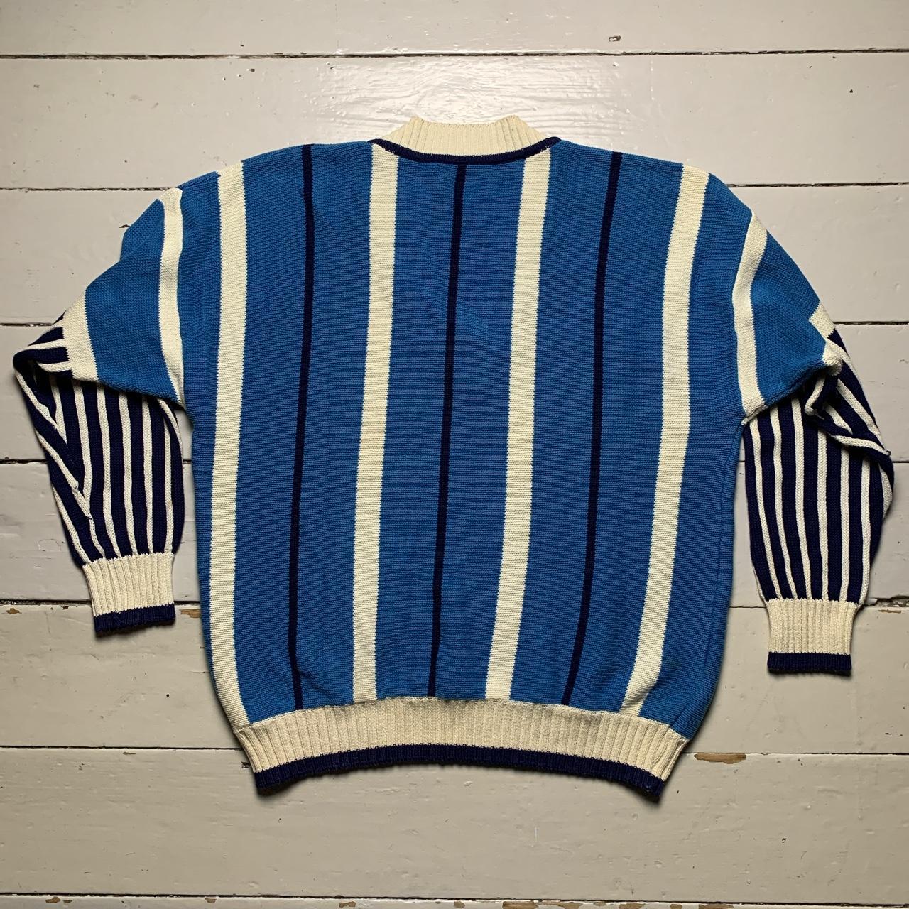 Bjorn Borg Vintage Tennis Jumper Blue and White