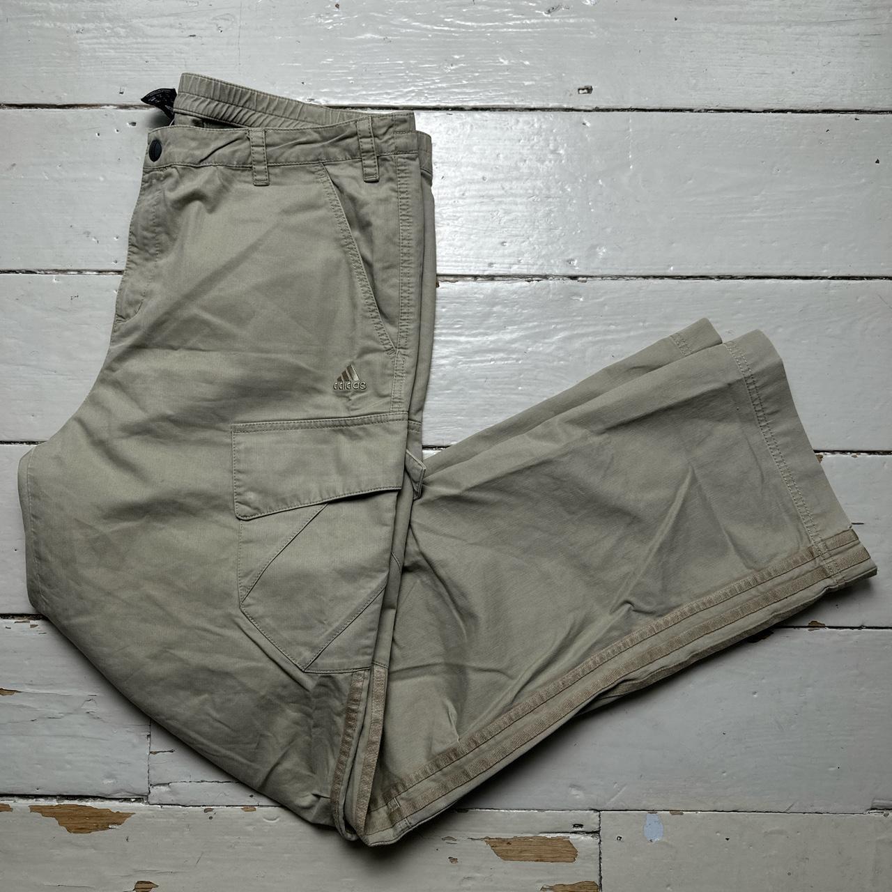 Adidas Baggy Cream Cargo Combat Parachute Trousers