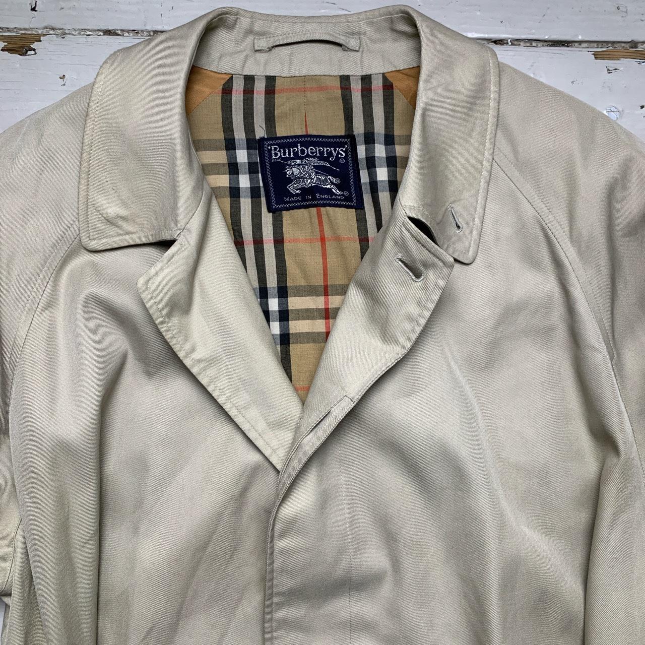 Burberry Burberrys Vintage Cream Trench Coat with Belt