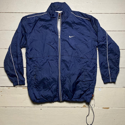 Nike Swoosh Vintage 90’s Navy and White Track Jacket