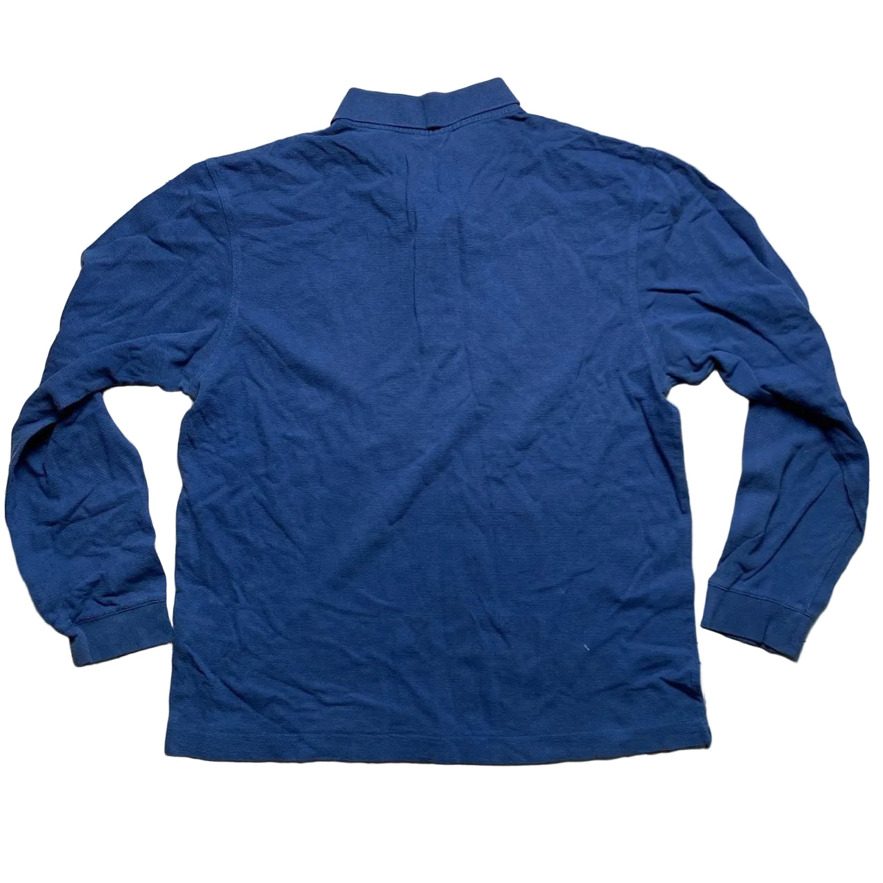 Lacoste Croc Blue Long Sleeve Polo Shirt (L)