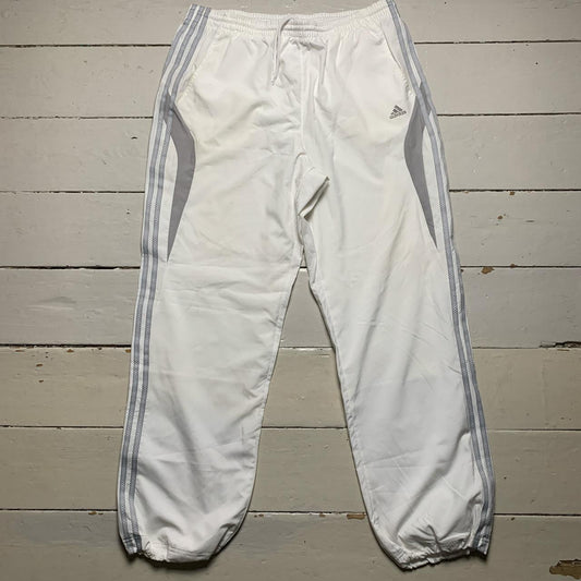 Adidas Vintage Baggy Climacool Shell Bottoms White and Silver