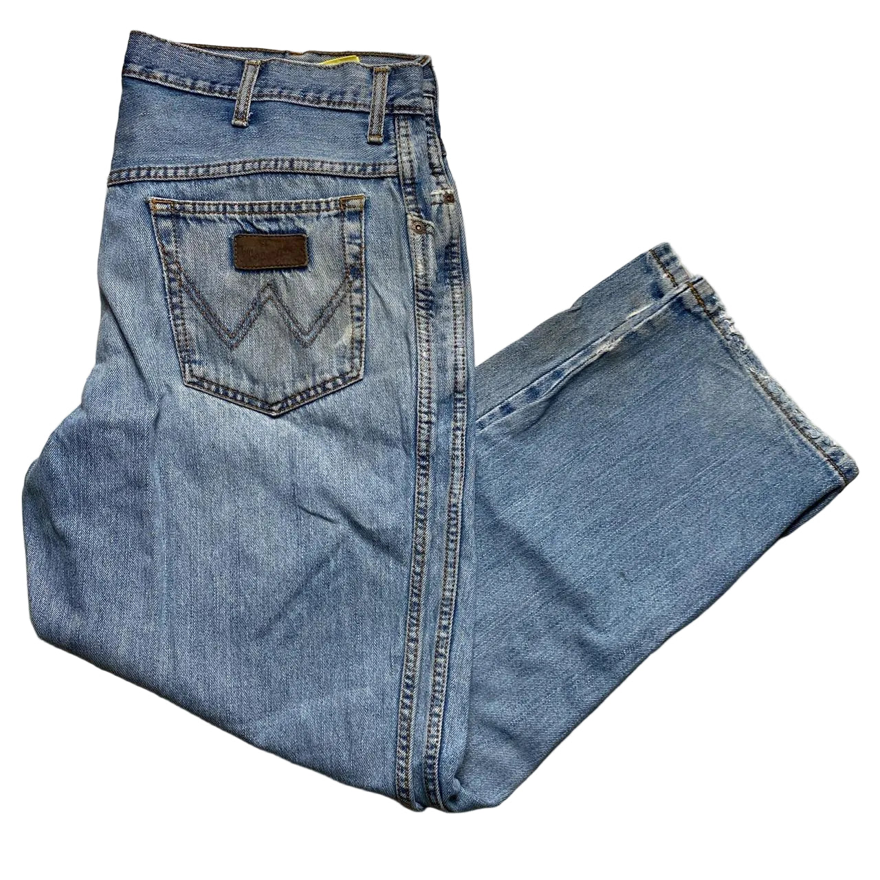 Wrangler Distressed Light Blue Jeans (36W)