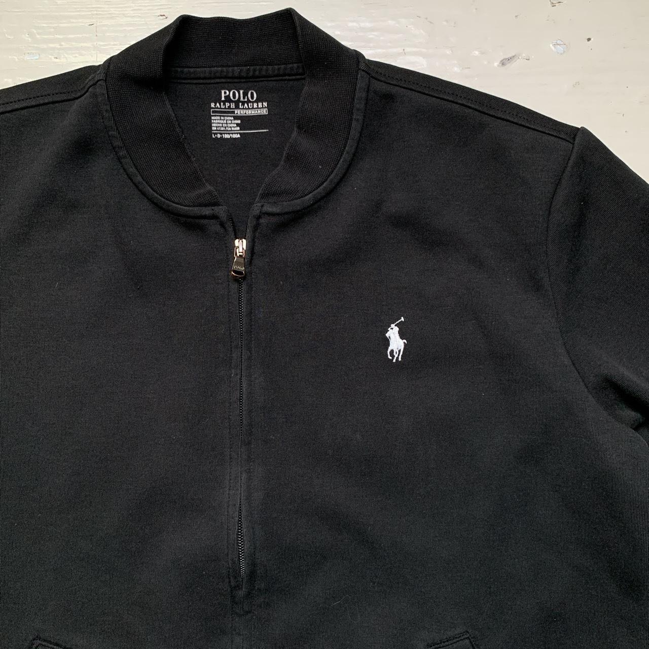 Polo Ralph Lauren Black and White Pony Zip Tracksuit Jacket