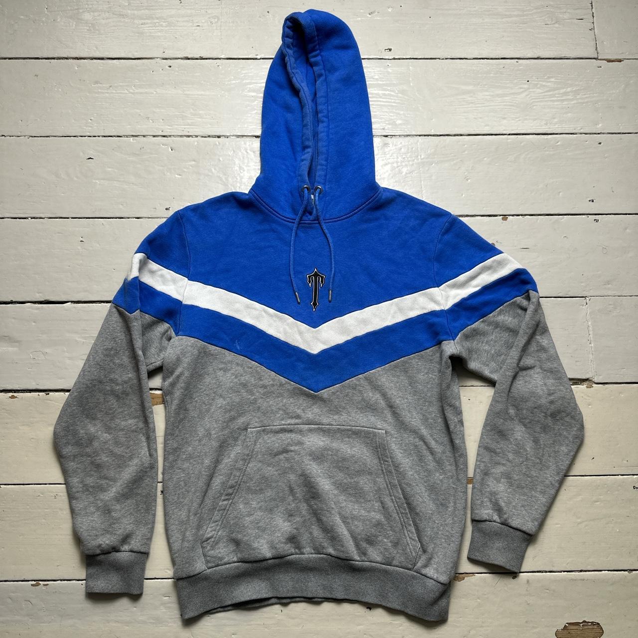 Trapstar Irongate Blue White and Grey Hoodie