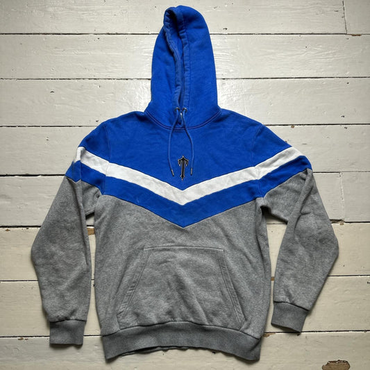 Trapstar Irongate Blue White and Grey Hoodie