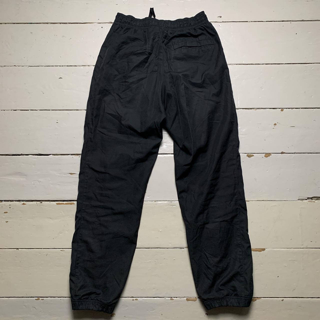 Nike Swoosh Baggy Black and White Shell Bottoms