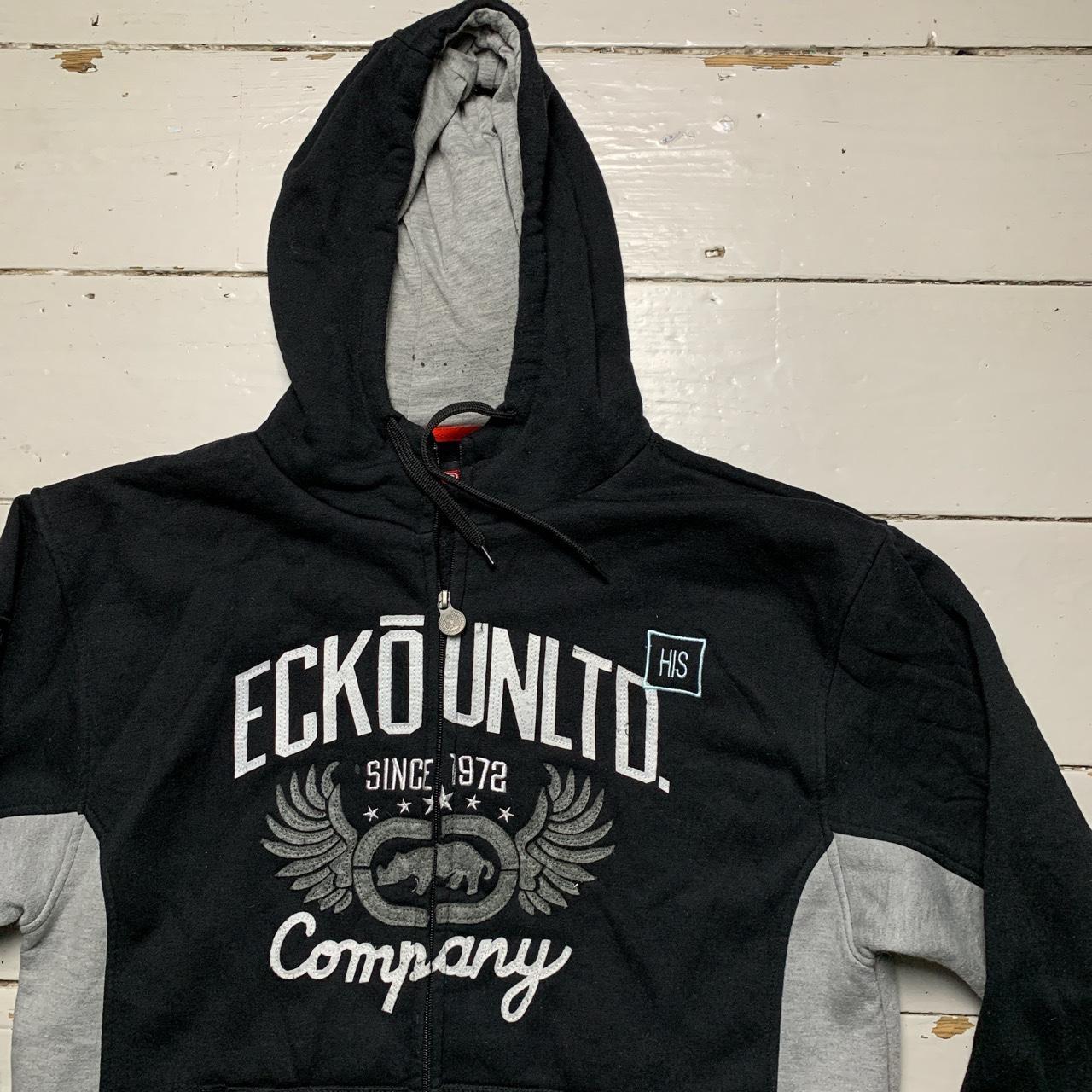 Ecko UNLTD Black and Grey Hoodie
