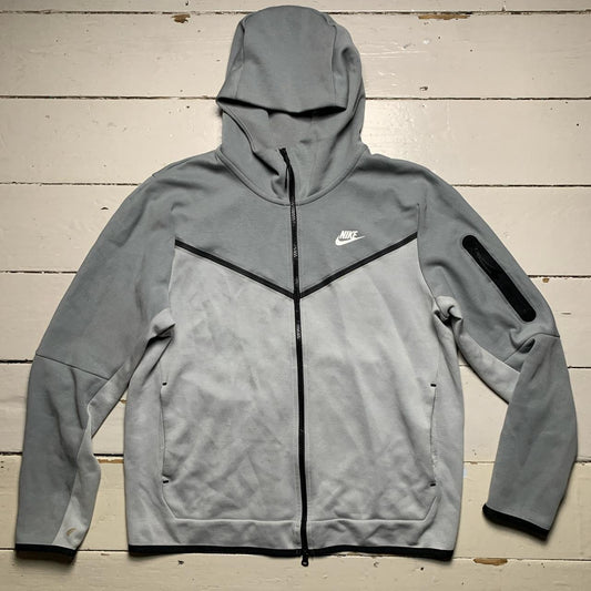 Nike Tech Fleece New Season Grey and White Hoodie