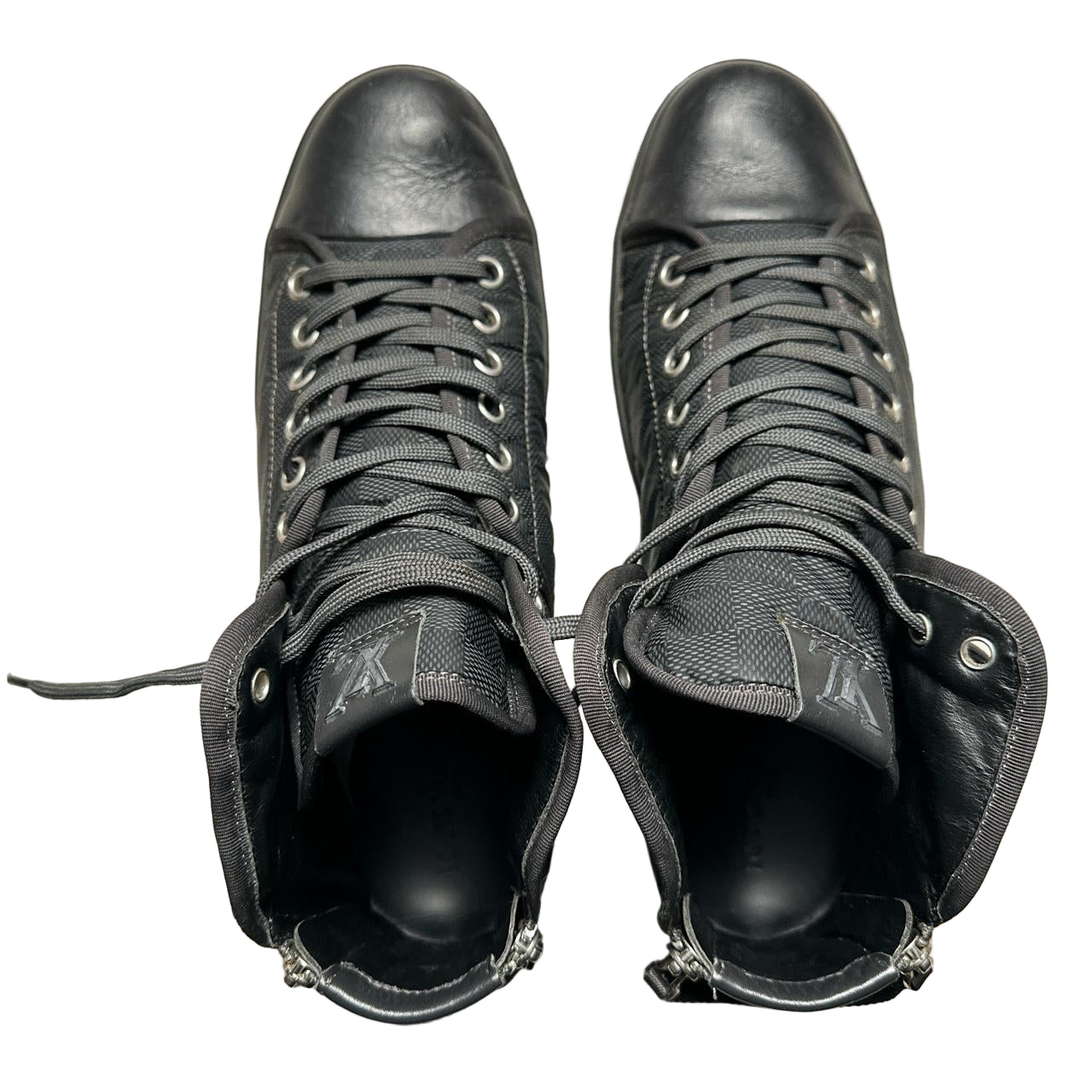 Louis Vuitton Monogram High Trainers Black (UK 9.5)