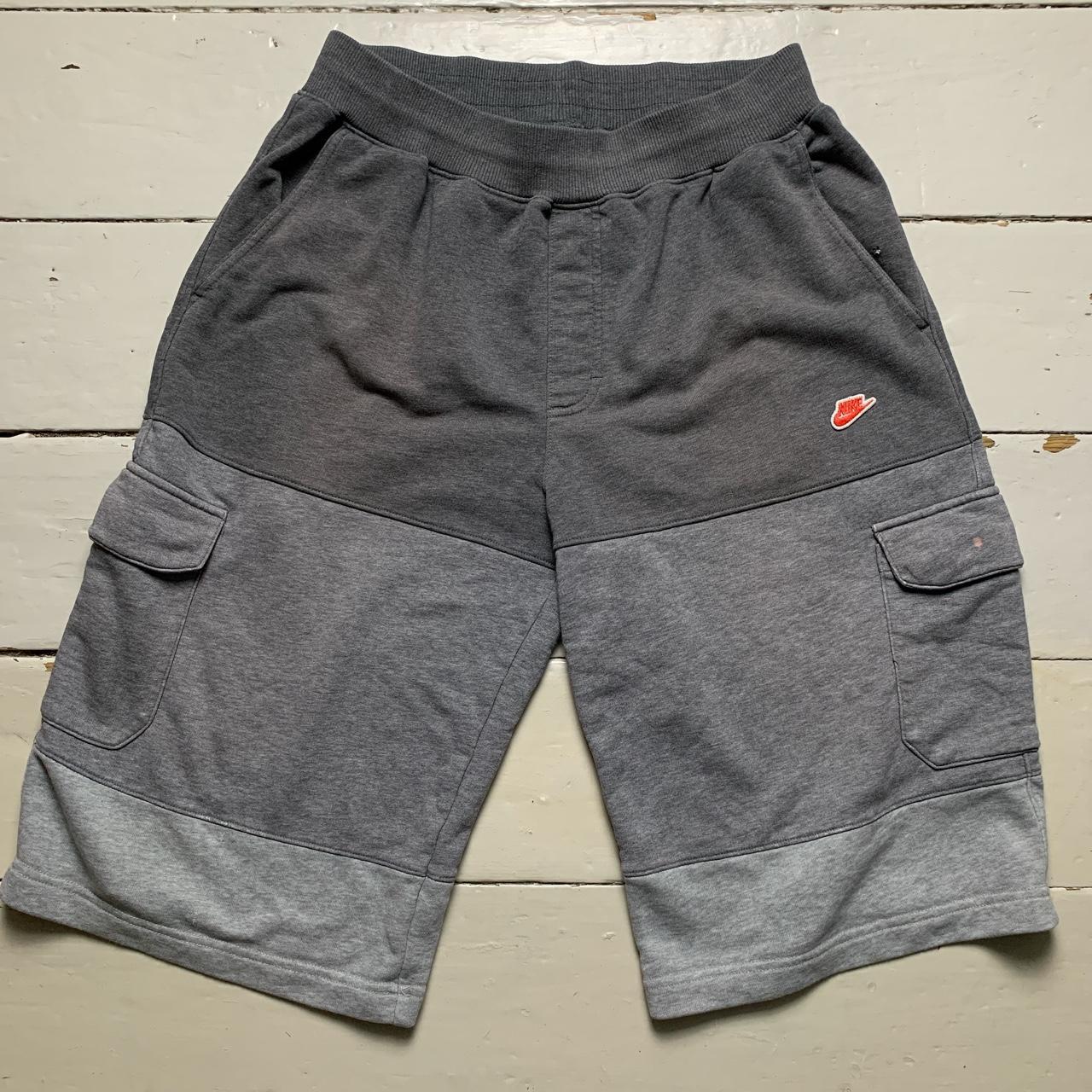 Nike Swoosh Cargo Jogger Shorts Grey Tri Tone