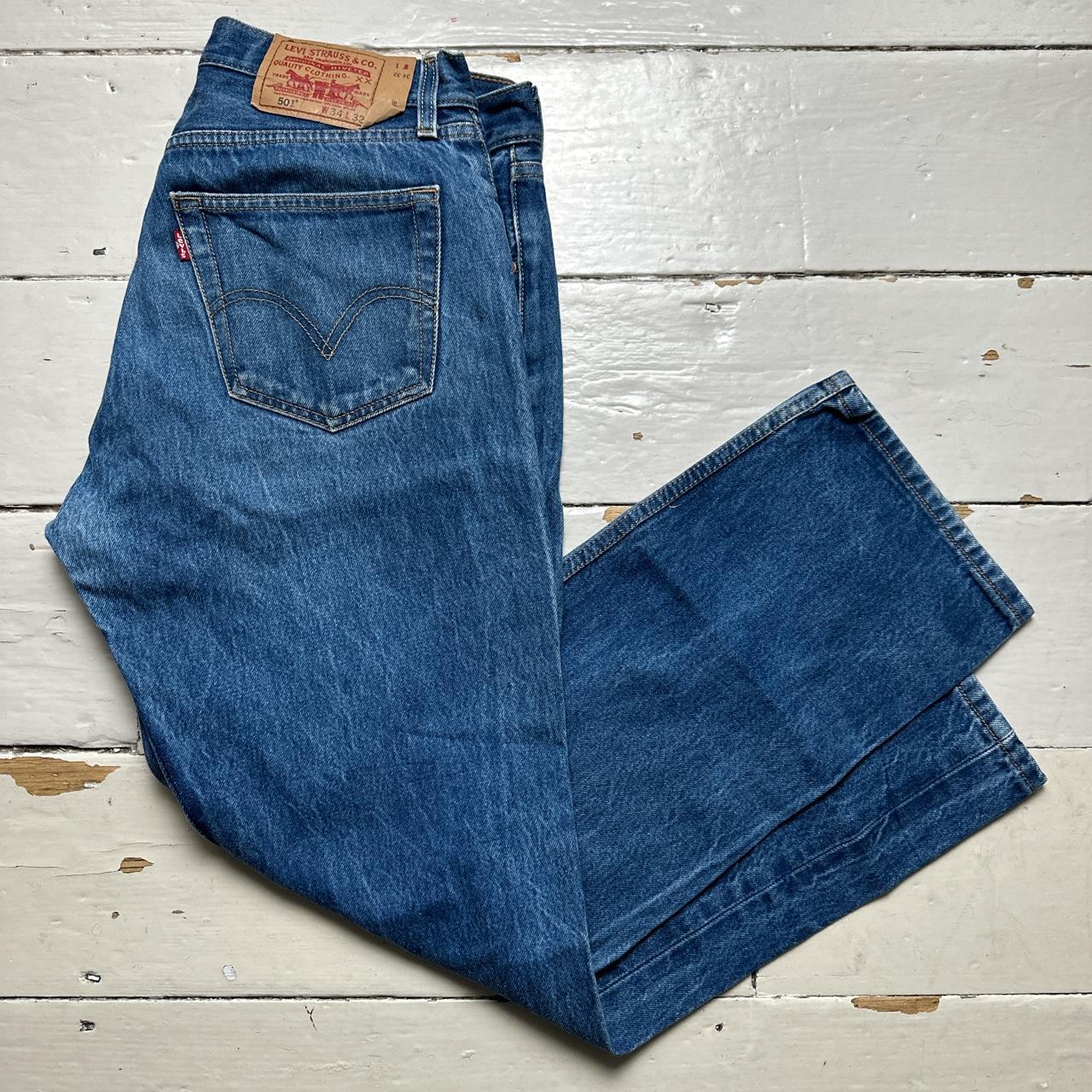 Levis 501 Navy Baggy Jeans