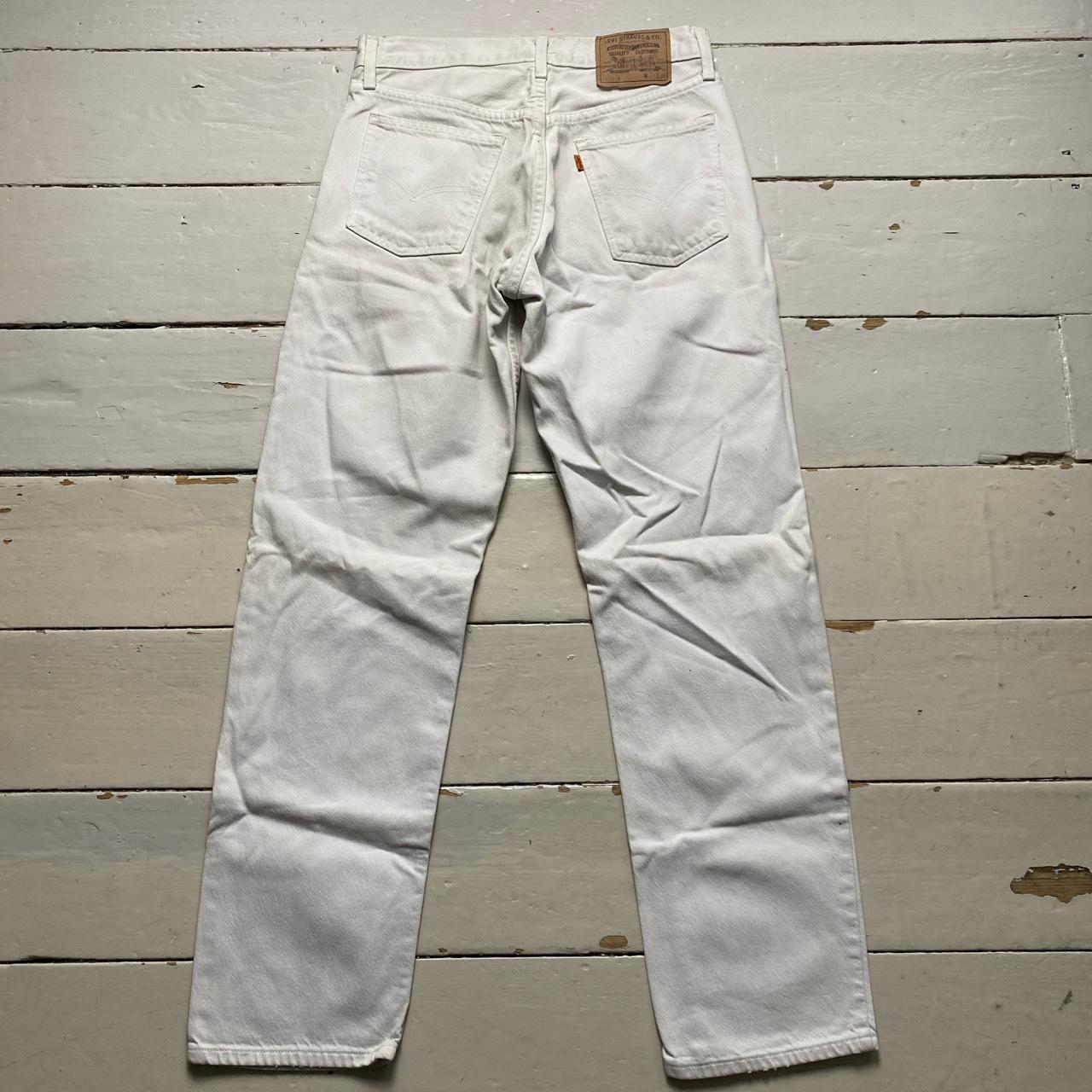 Levis 618 02 Vintage White Orange Tab Jeans