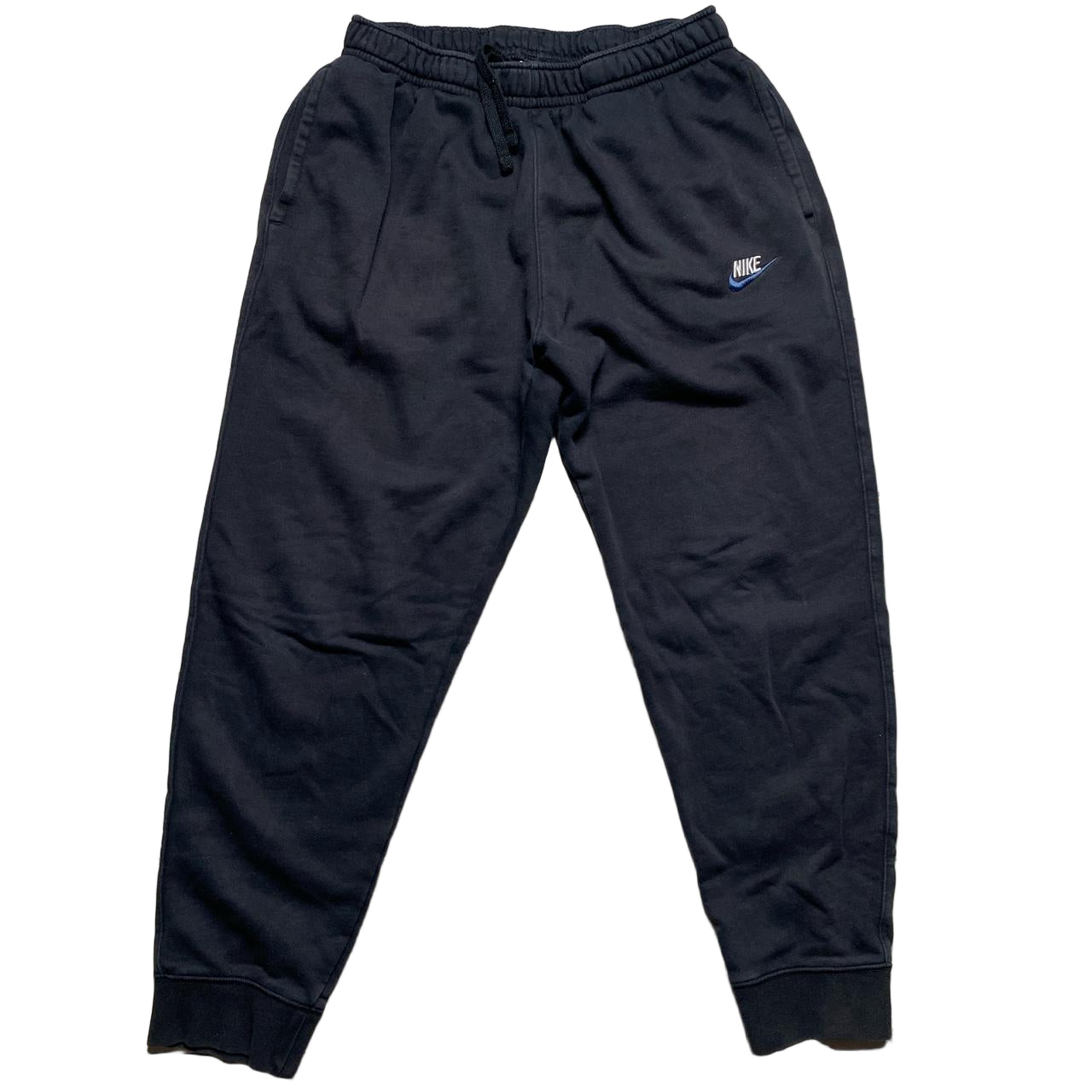 Nike Black Blue and White Swoosh Baggy Joggers (L)