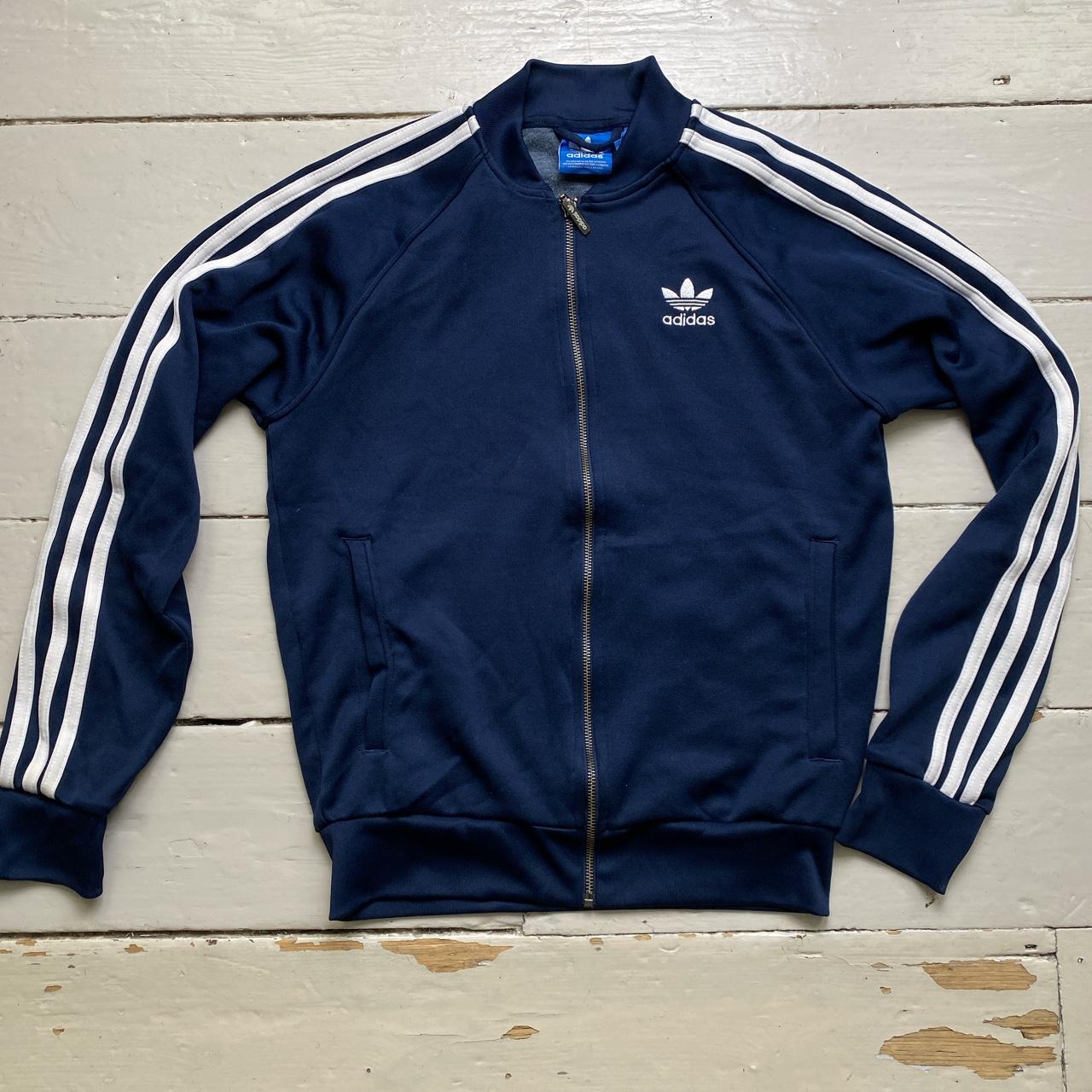 Adidas SST Navy and White 3 Stripe Full Tracksuit