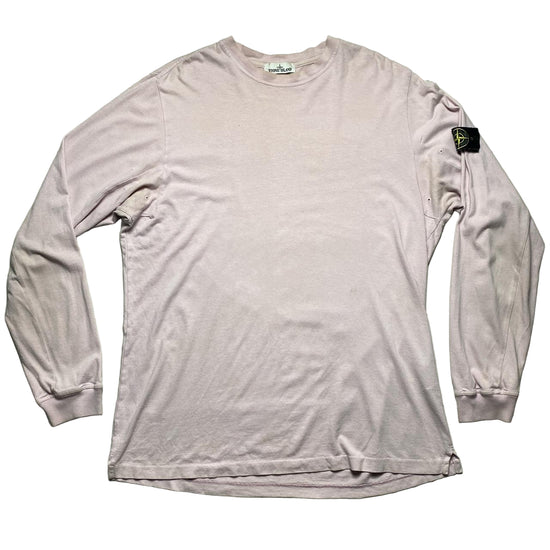 Stone Island Pink Long Sleeve T Shirt (2XL)