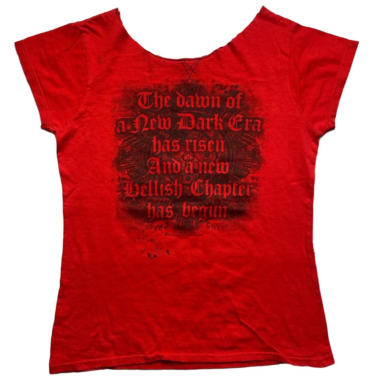 Dark Funeral Heavy Metal Goth Grunge Red and Black Vest T Shirt (S)