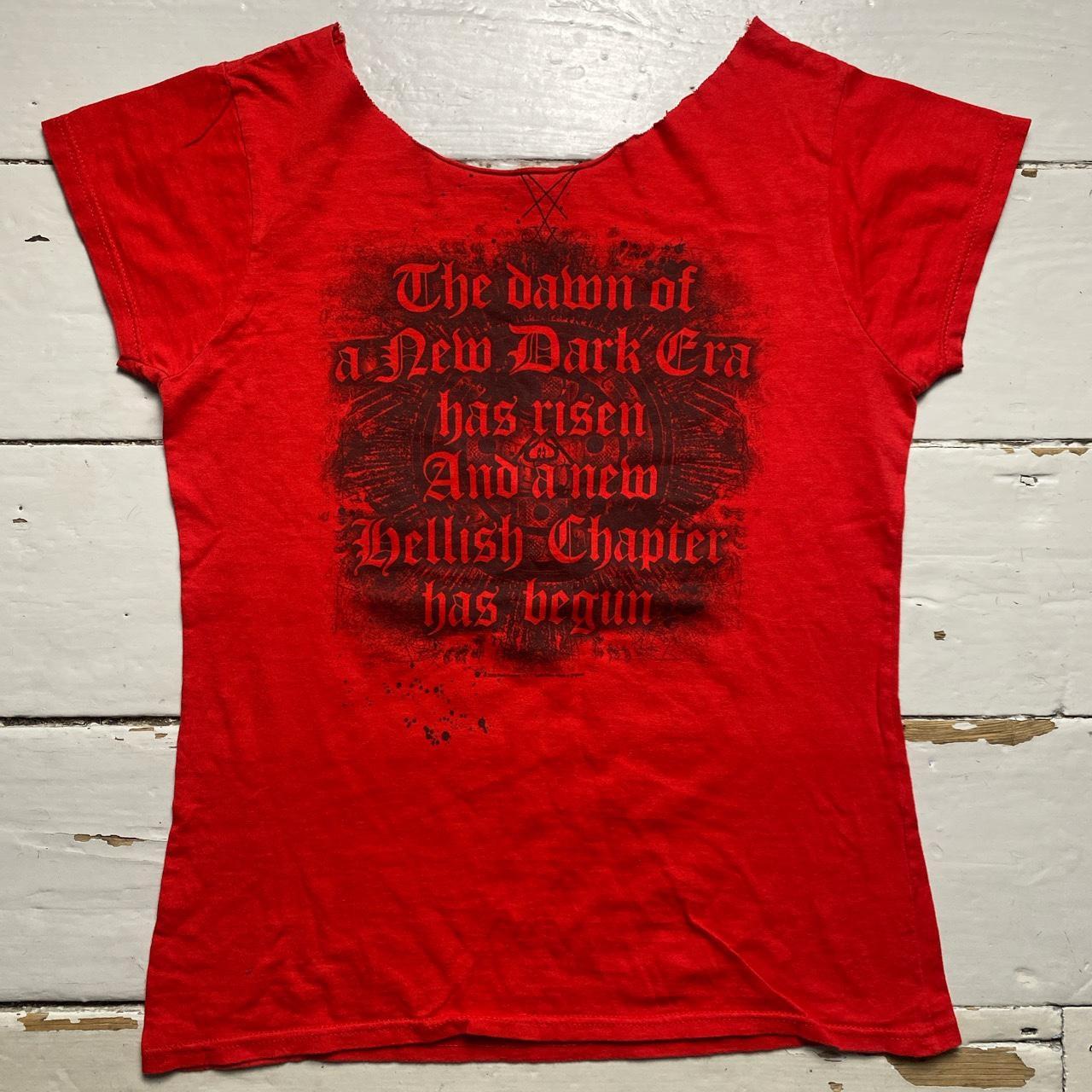 Dark Funeral Heavy Metal Goth Grunge Red and Black Vest T Shirt