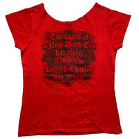 Dark Funeral Heavy Metal Goth Grunge Red and Black Vest T Shirt (S)