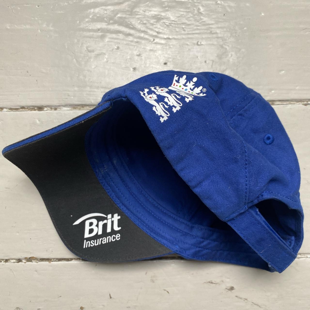 England Cricket Adidas Brit Blue and White Stripe Cap