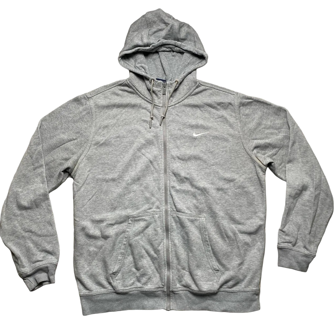 Nike Swoosh Grey and White Hoodie (XL)