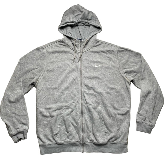 Nike Swoosh Grey and White Hoodie (XL)